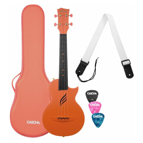 Cascha Carbon Fibre Set Orange Koncertní ukulele