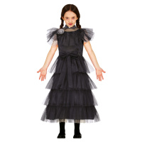 Guirca Dívčí kostým - Wednesday černé šaty Velikost - děti: L
