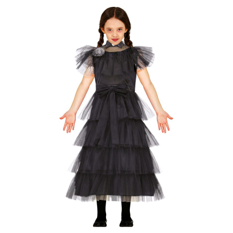 Guirca Dívčí kostým - Wednesday černé šaty Velikost - děti: L
