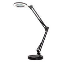 IMMAX LED stmívatelná stolní lampička s lupou ZOOM 12W/5V černá