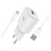 Nabíječka XQISIT NP Travel Charger Single USB-A 2.4A w. micr white (50854)