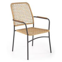 Židle K457 ratan/kov natural/černá