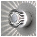 Konstsmide Monza venkovní nástěnné LED kulaté stříbrné 9cm