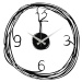 Wallity Nástěnné hodiny Gergo 48 cm černé