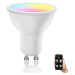 B.V. LED RGBW Stmívatelná žárovka GU10/6,5W/230V 2700-6500K Wi-Fi
