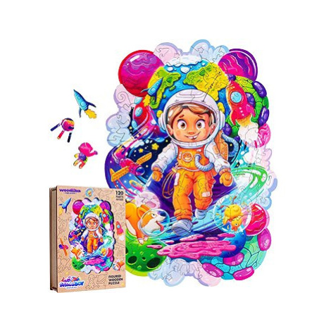 Woodlika Dřevěné puzzle Vesmírný dobrodruh 120 dílků