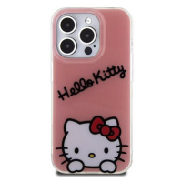 Hello Kitty IML Daydreaming Logo Zadní Kryt pro iPhone 15 Pro Pink