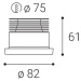 LED2 2151021 Zápustné svítidlo SPOT II A, W 9W 2700K UGR bílá