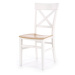 Jídelní židle KOLLET, bílá/dub medový
