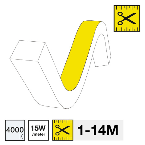 LED pásek SLC NEON FLEX TOP 4000K 15W 1147LM 1-14M IP67