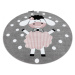 Dywany Łuszczów Dětský kusový koberec Petit Dolly sheep grey kruh - 160x160 (průměr) kruh cm