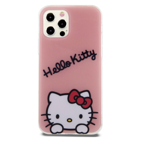 Zadní kryt Hello Kitty IML Daydreaming Logo pro Apple iPhone 12/12 Pro, růžová