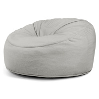 Světle šedý sedací vak z textilie bouclé Om 135 – SLOWDOWN