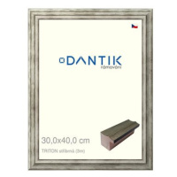 DANTIK rámeček 30 × 40, TRITON stříbrný plexi čiré