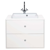 Bílá závěsná skříňka s umyvadlem bez baterie 80x62 cm Color Bath – Tom Tailor