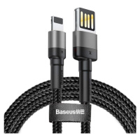 Kabel Lightning USB (oboustranný) Baseus Cafule 1,5A 2m (šedý/černý)