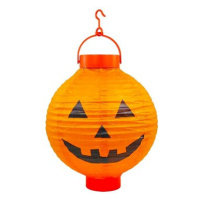 Svítící lampion s motivem dýně - halloween - 28 cm