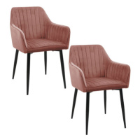 Set 2 ks jídelních židlí SJ.040, růžová