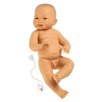 Llorens 45005 NEW BORN CHLAPEČEK- realistická panenka miminko žluté rasy s celovinylovým tělem -