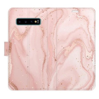 iSaprio flip pouzdro RoseGold Marble pro Samsung Galaxy S10