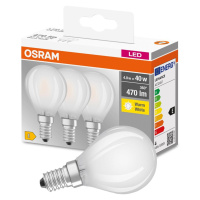 3PAK LED žárovka LED E14 P45 4W = 40W  470lm 2700K Teplá OSRAM Base