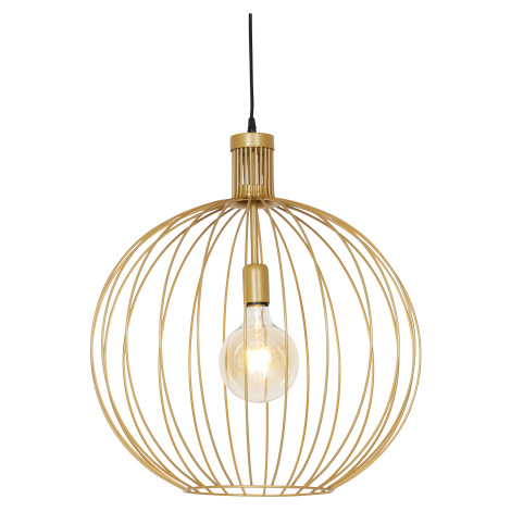 Designová závěsná lampa zlatá 50 cm - Wire Dos QAZQA