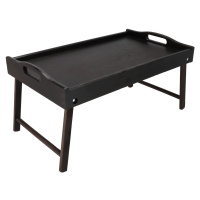 Dřevěný servírovací stolek do postele 50x30 cm tmavý