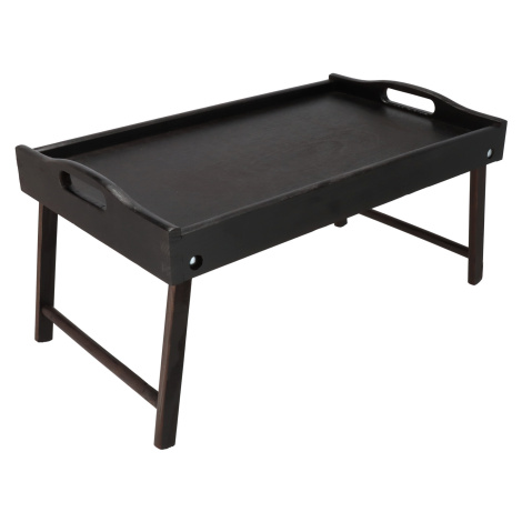 Dřevěný servírovací stolek do postele 50x30 cm tmavý