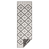 Černo-krémový venkovní koberec NORTHRUGS Malibu, 80 x 250 cm
