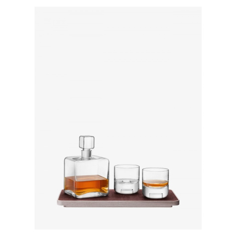 Sada na whisky s jasanovým podnosem a korkem - LSA International