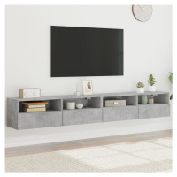 vidaXL Nástěnné TV skříňky 2 ks betonově šedé 100x30x30 cm kompozit