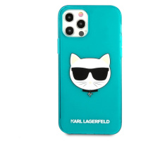 Silikonové pouzdro Karl Lagerfeld TPU Choupette Head KLHCP13LCHTRB pro Apple iPhone 13 Pro, modr