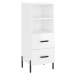 vidaXL Skříň highboard bílá s vysokým leskem 34,5x34x180 cm kompozit