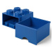 LEGO® úložný box 4 - se zásuvkou modrá 250 x 250 x 180 mm
