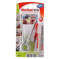 fischer DUOPOWER 10 x 50 univerzální hmoždinka + vrut s okem