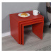 Adore Furniture SADA 3x Konferenční stolek červená
