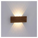 PAUL NEUHAUS LED nástěnné svítidlo, dřevo, 1-ramenné, IP20, teplá bílá, 3000K 3000K
