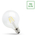 LED GLOB G95 COG E-27 230V 4W Teplá bílá CLEAR SPECTRUM