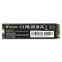 VERBATIM SSD Vi3000 Internal PCIe NVMe M.2 SSD 512GB