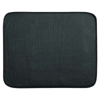 Černá podložka na umyté nádobí iDesign iDry, 45,5 x 40,5 cm
