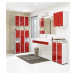 Ak furniture Koupelnová skříňka Fin II 30 cm bílá/červená lesk