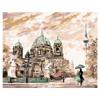 Malování podle čísel - POULIČNÍ POHLED NA BERLÍN Rozměr: 40x50 cm, Rámování: vypnuté plátno na r