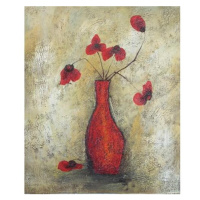 Obraz - Zvadlé červené květy