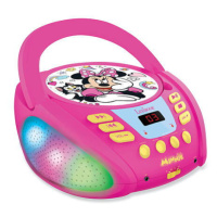 Lexibook Přenosný Bluetooth CD přehrávač Disney Minnie se světelnými efekty