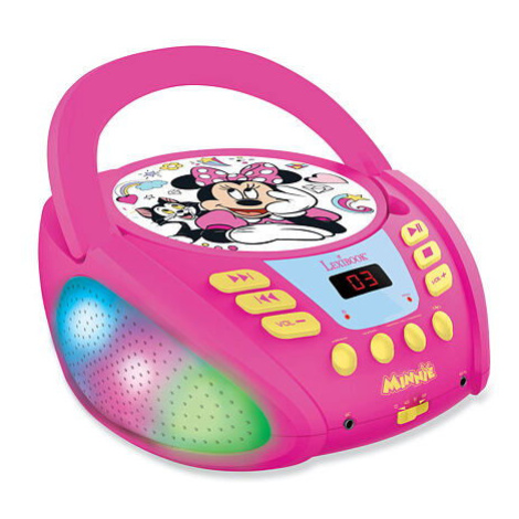 Lexibook Přenosný Bluetooth CD přehrávač Disney Minnie se světelnými efekty