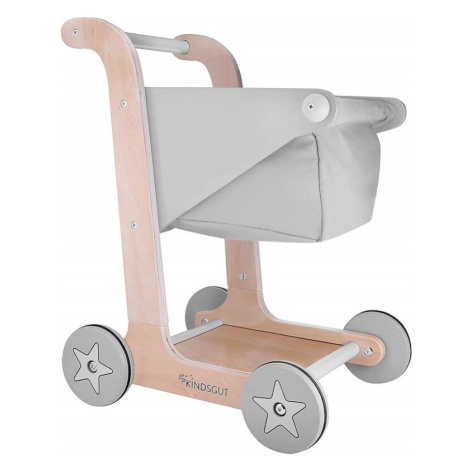 KINDSGUT - Dřevěný nákupní vozík šedá