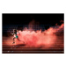 Fotografie athlete running in red smoke, Henrik Sorensen, 40x26.7 cm