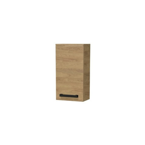 Koupelnová skříňka nízká s černou úchytkou SAT Cube Way 32,5x63x20 cm dub Hickory mat CUBE3CH32D