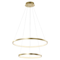 Moderní kruhová závěsná lampa zlatá vč. LED - Anella Duo
