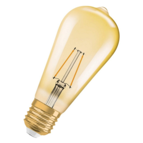 LED žárovka Vintage 1906 E27 OSRAM 2,5W (20W) teplá bílá (2000K) Retro Filament Gold Edison